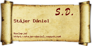 Stájer Dániel névjegykártya